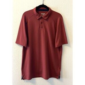 RHONE Men's Polo Shirt Size Med Maroon Short Sleeve Golf Performance Classic